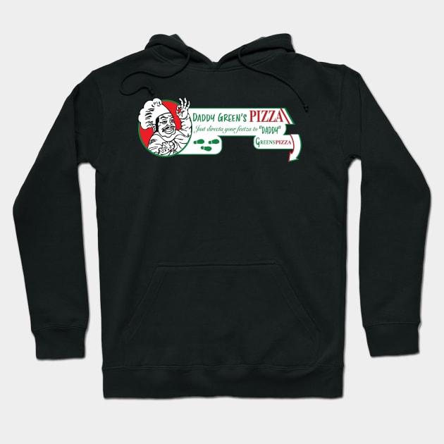 Daddy Green's Pizza Hoodie by triggerleo